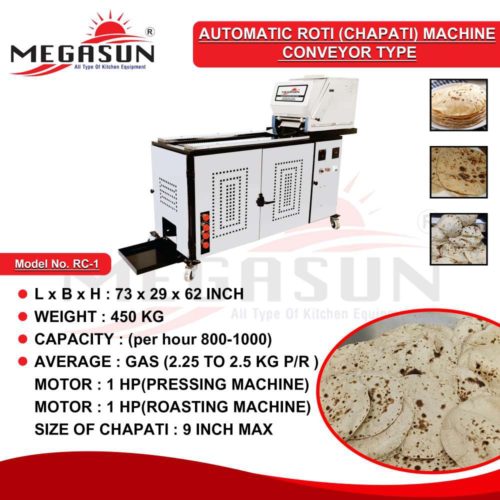 Automatic Roti Making Machine Conveyor Type