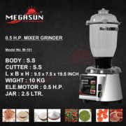 0.25HP 2.5LTR ROUND MIXER
