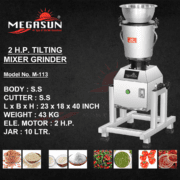 2 HP 10 Ltr Tilting Mixer Grinder