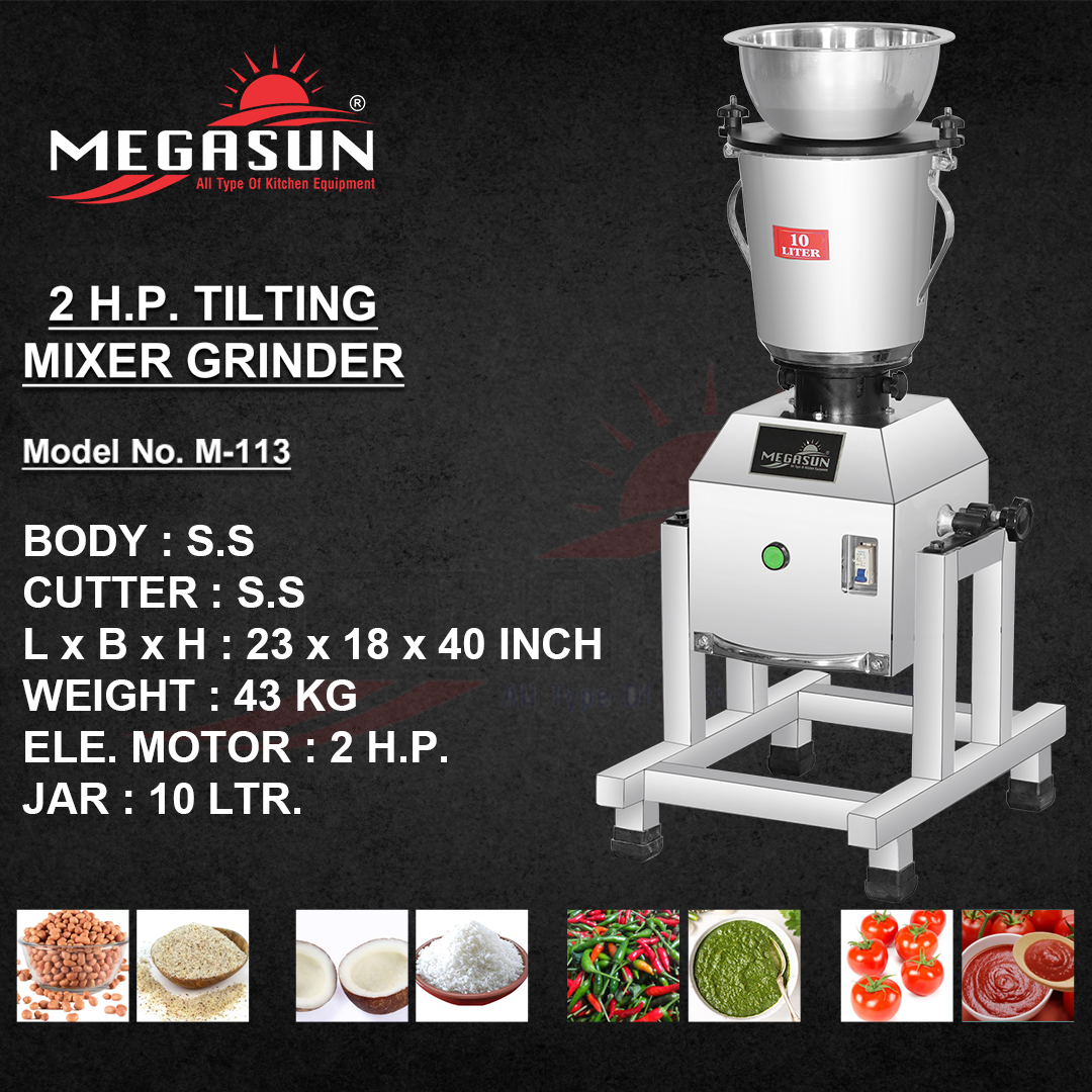 2 HP 10 Ltr Tilting Mixer Grinder