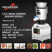 3 HP Square Mixer Grinder