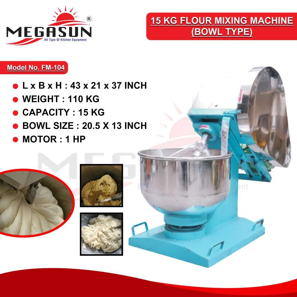 15 KG Flour Mixing Machine Bowl Type