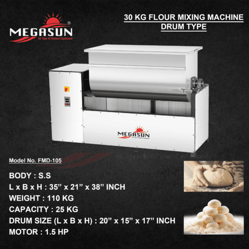 30 KG Flour Mixing Machine Drum Type - Image 2