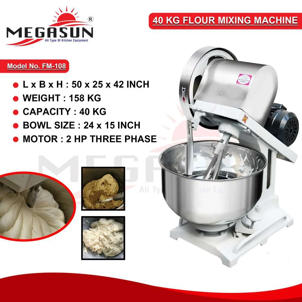 40 KG Flour Mixing Machine Bowl Type