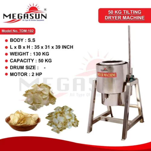 50 KG Tilting Dryer Machine